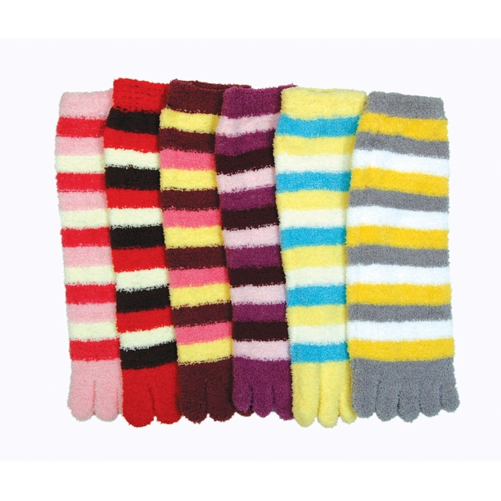 Ultra Soft Plush Toe Socks / 6 pairs